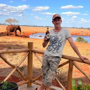 Johari Africa Adventures guest at Tsavo East National park- book the best Kenya luxury safari tour packages from Nairobi, Diani, Mombasa, Malindi and Watamu - www.johariafricaadventures.com