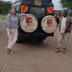 Johari Africa Adventures guest with our guide - book the best Kenya luxury safari tour packages from Nairobi, Diani, Mombasa, Malindi and Watamu - www.johariafricaadventures.com
