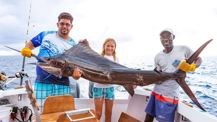 Deep sea fishing - one of the best things to do in Diani beach with Johari Africa Adventures