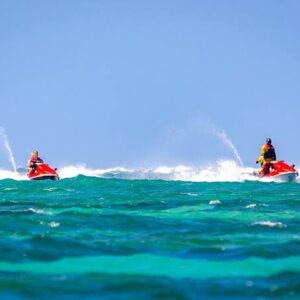 Jet skiing and parasailing - one of the best things to do in Diani beach with Johari Africa Adventures