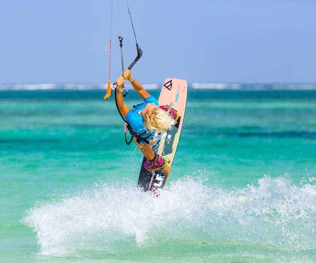 Kite surfing - one of the best things to do in Diani beach with Johari Africa Adventures