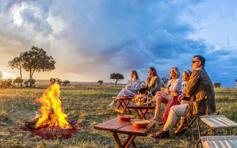 African sundowner at Karen Blixen Camp Masai Mara National Reserve Kenya